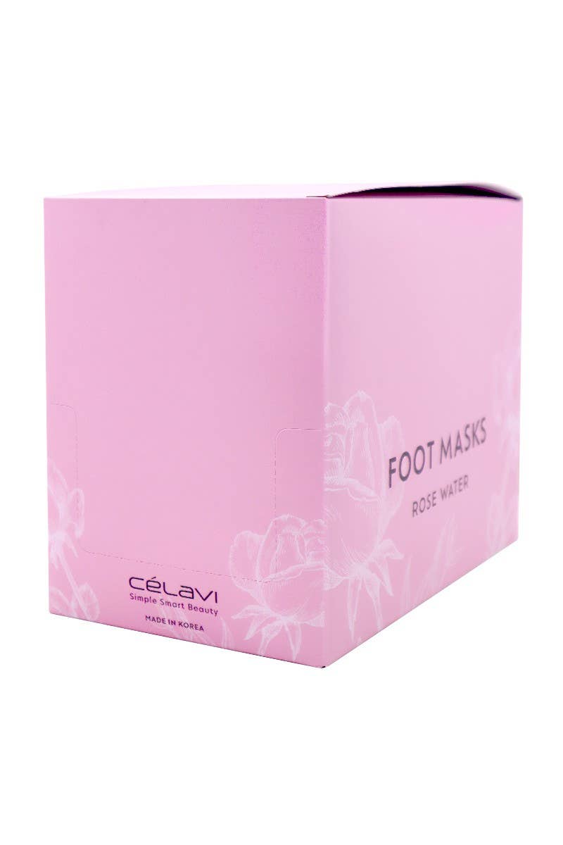 PINEAPPLE Beauty – wholesale Foot mask – Celavi 70093 Rose Water Foot Mask - 24 pcs2