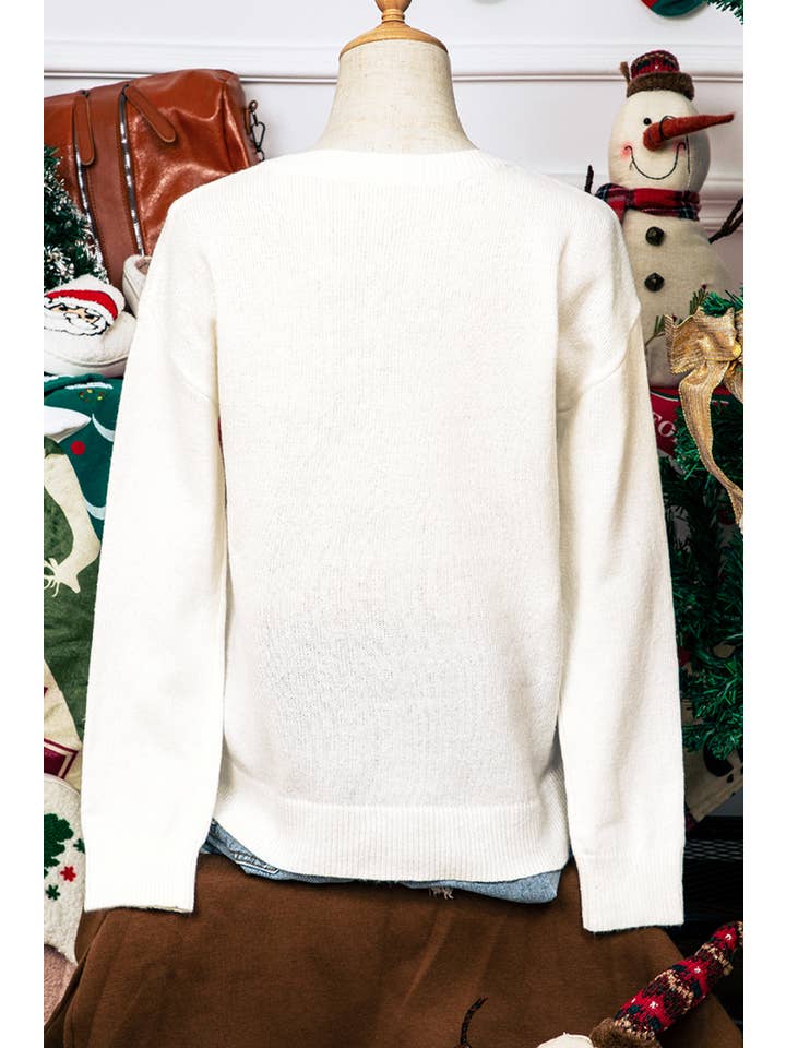 As shown Fall Christmas Merry&Bright Casual Sweater*S-3XL for wholesale on Faire1