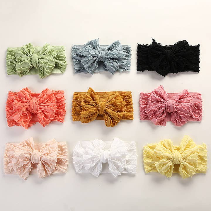 Baby Solid Color Elastic Handmade Big Bow Headband and other Purchase Wholesale plain headbands. Free Returns & Net 60 Terms on Faire trending on Faire.