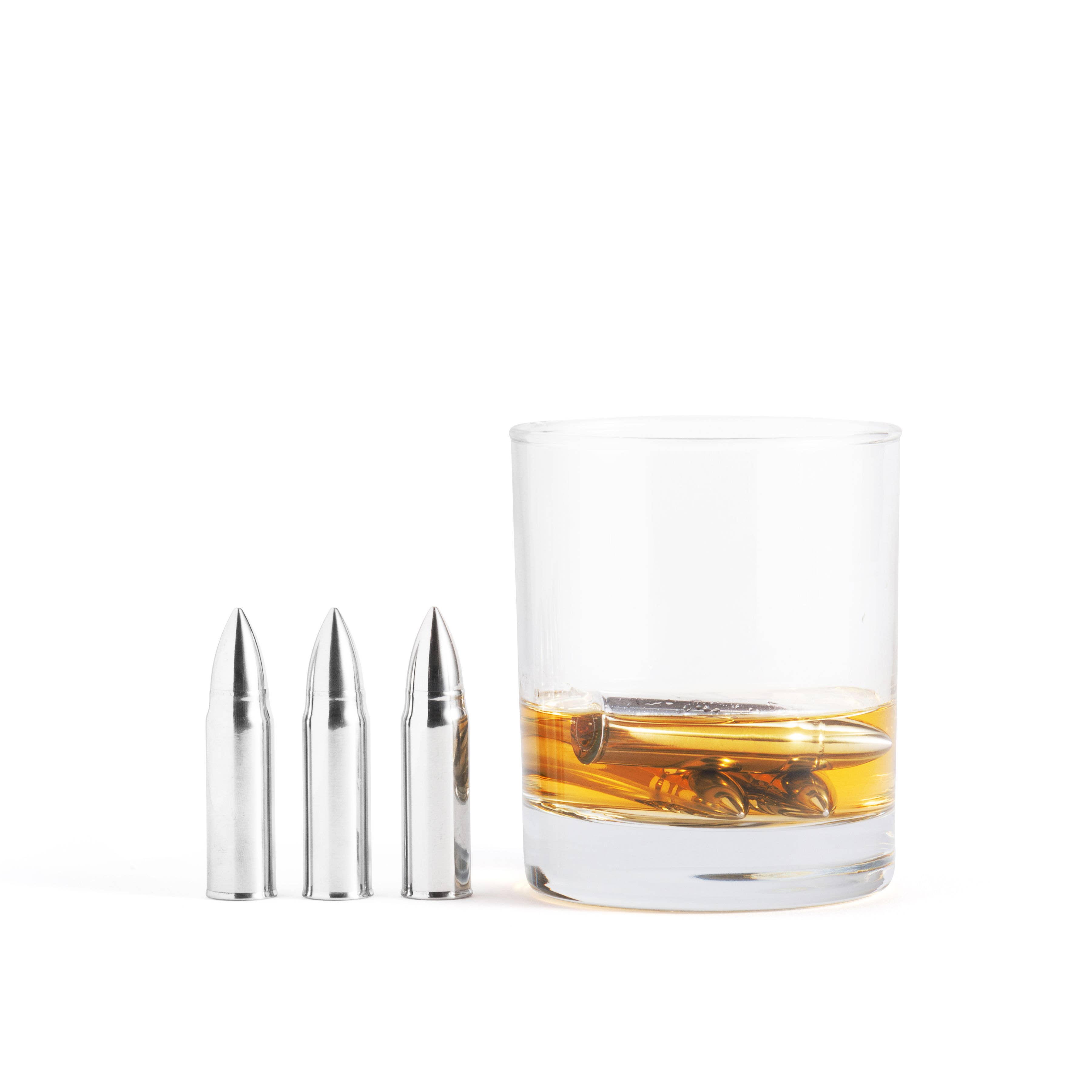 Fox Run Brands - Vendita all'ingrosso Cubetto refrigerante per bevande - Outset Pietre di Raffreddamento per Whiskey in Acciaio Inossidabile, Set da 6, 1,4 cm x 5,8 cm3