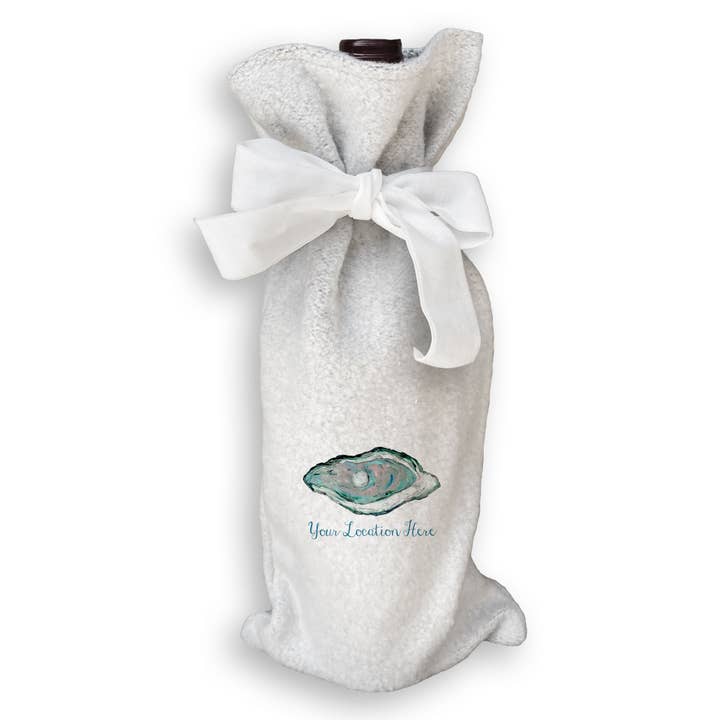 French Graffiti - Wholesale Tea Towel - Aqua Oyster with Location17