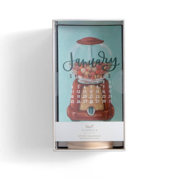 1canoe2 | One Canoe Two Paper Co. - Wholesale Calendar - Forever Young 2026 Mini Desk Calendar with Wooden Block3