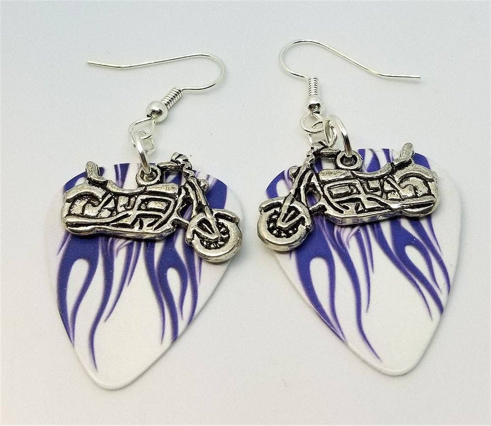 Simply Raevyn - Wholesale Dangle Earrings - Motorcycle Charm Guitar Pick Earrings38