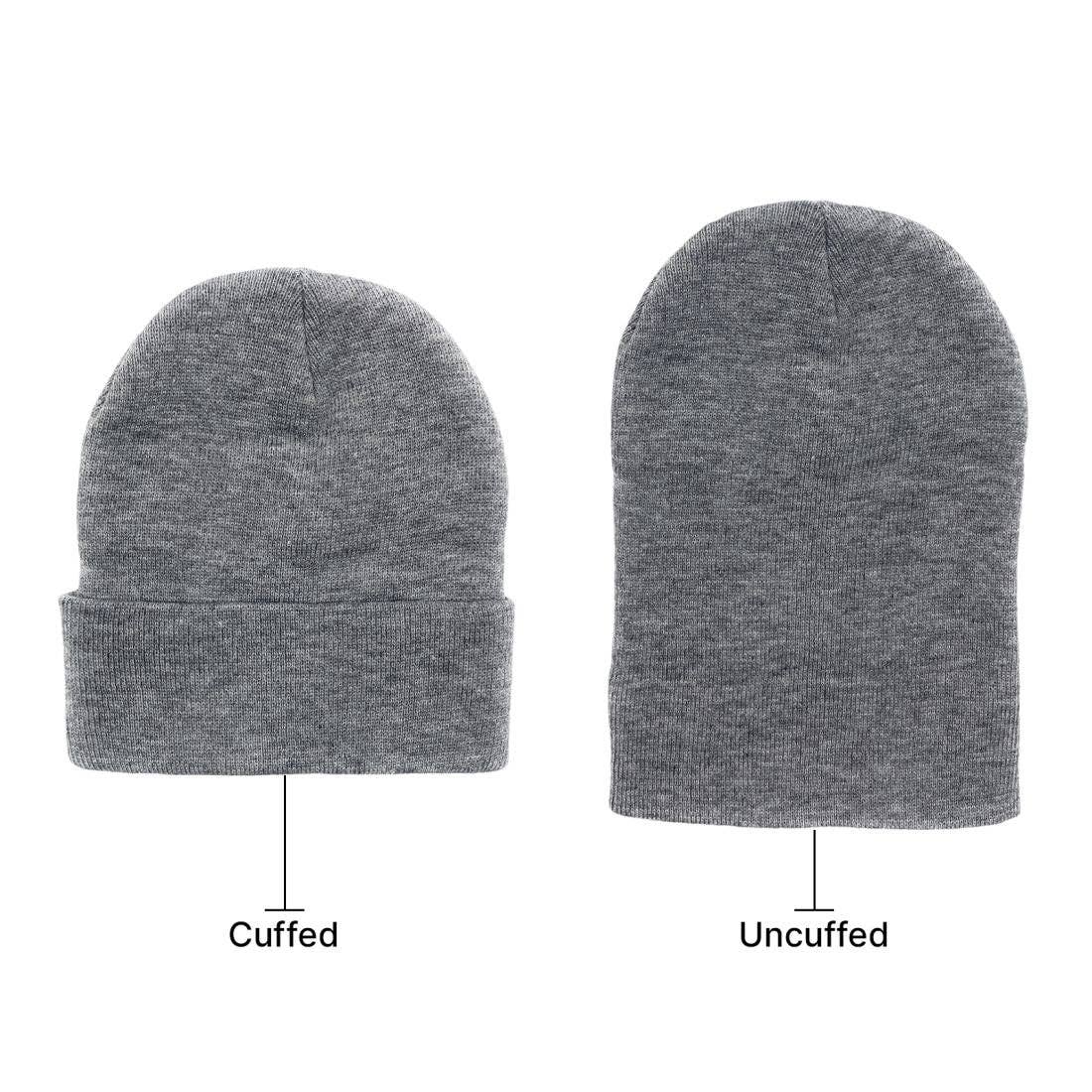 The Park Wholesale - Vente Bonnet – unisexe - Bonnets et bonnets de luge à revers en tricot doux, en vrac, multicolore, uni, blanc, vente en gros24