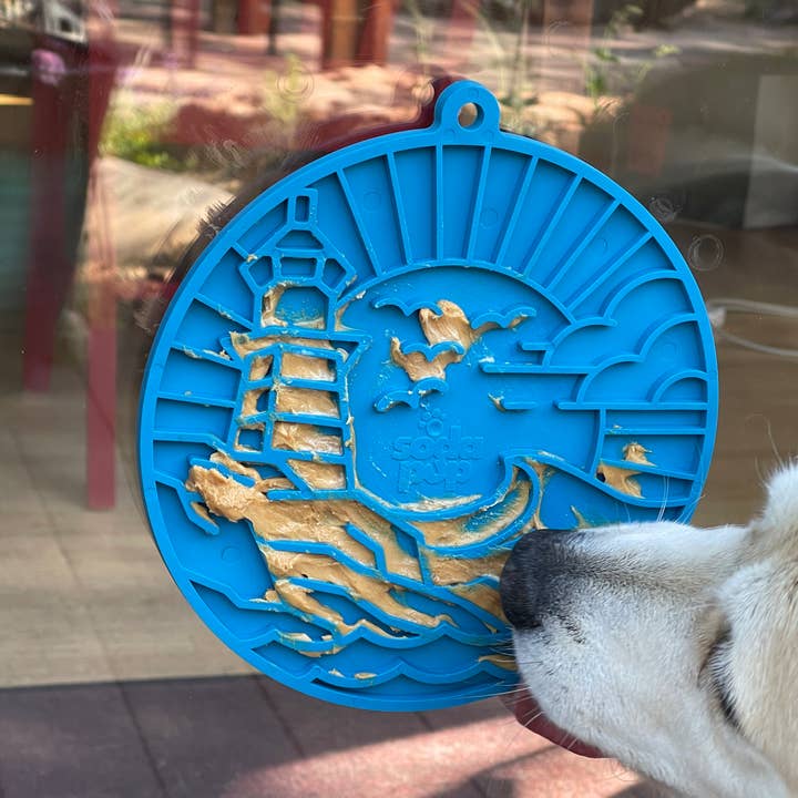 SodaPup Dog Toys - Wholesale Pet Food Mat - Dog - Lighthouse eMat Enrichment Lick Mat With Suction Cups5