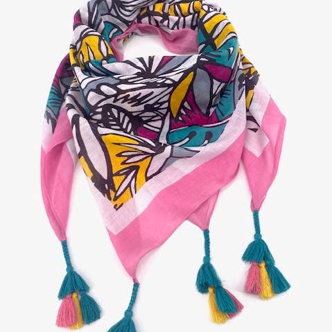 Maison Unik Accessoires - Wholesale Scarf - Women's - 100% Cotton Square Scarf - 90 x 90 cm