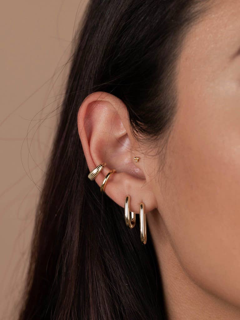 JaxKelly - Wholesale Hoop Earrings - Gold Hoop - Large Rectangle - Earrings9