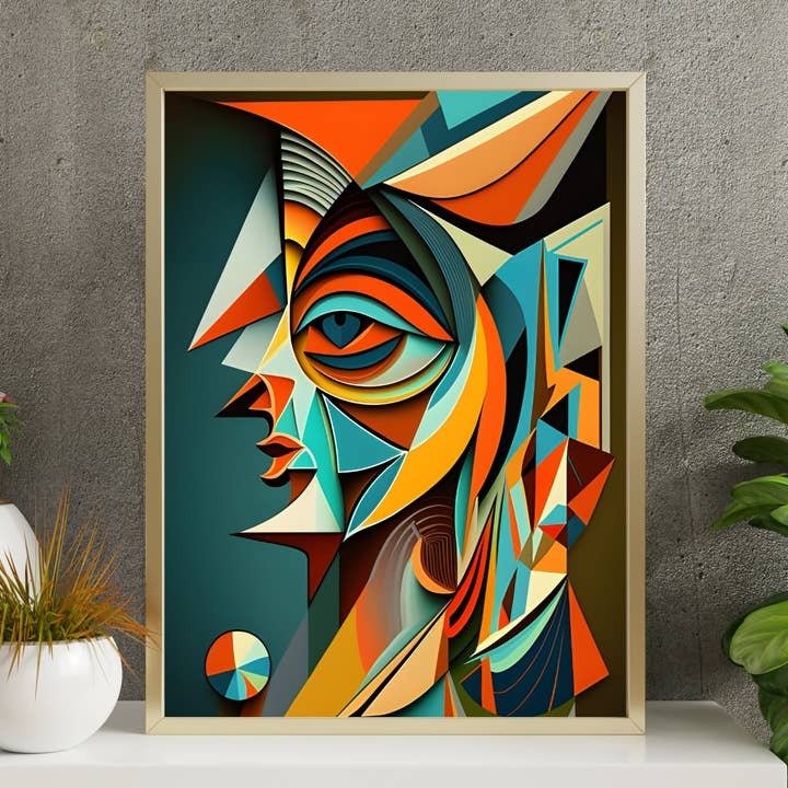 Pablo Picasso Inspired Abstract Art Print for wholesale by Suave Art Prints