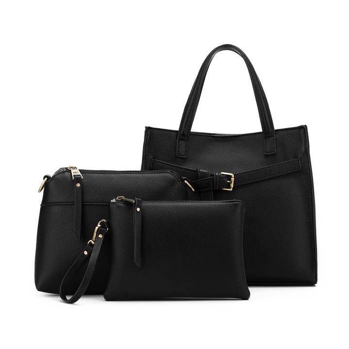 Kellye Black Borsa a 3 Pezzi per la vendita all'ingrosso da parte di BLACK CAVIAR DESIGNS