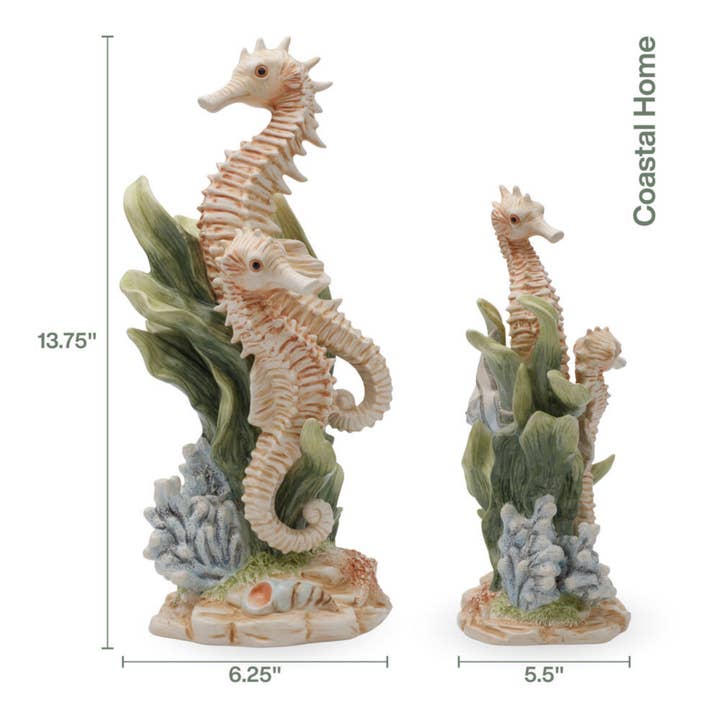 Fitz and Floyd® Mikasa® Pfaltzgraff® - Wholesale Decorative Figurine - Fitz & Floyd Coastal Hme Seahorse Fig Brown Bx Pkg3