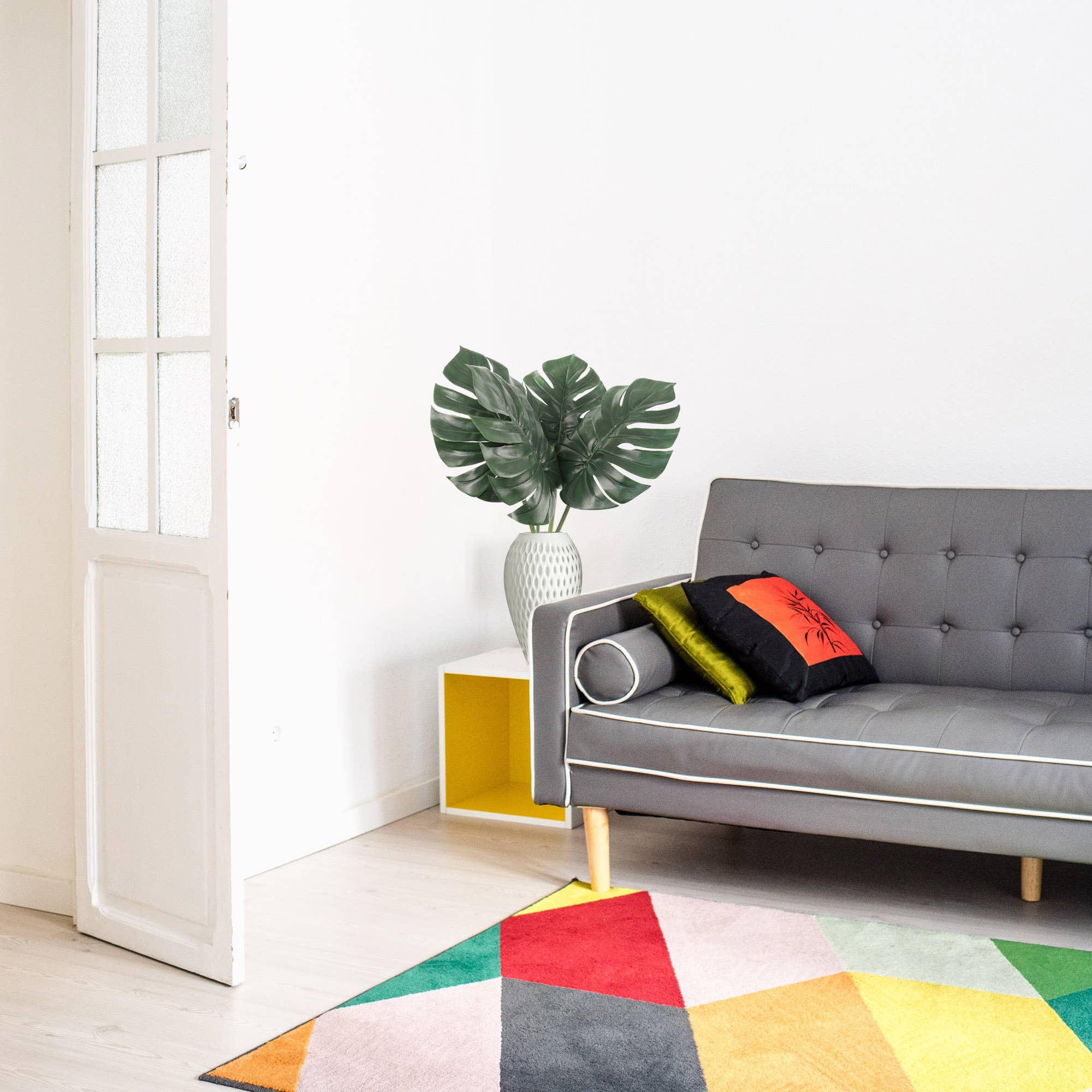 Larksilk - Venta al por mayor Plantas artificiales - Juego de 24 hojas de filodendro divididas de 28 pulgadas - Follaje artificial2