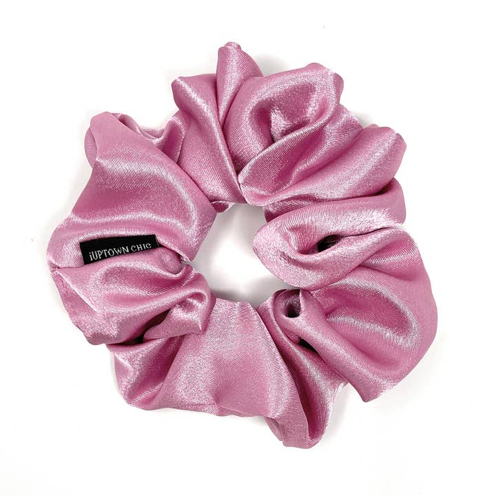 XL Satin Scrunchie - Rose Pink for wholesale by iUptown Chic
