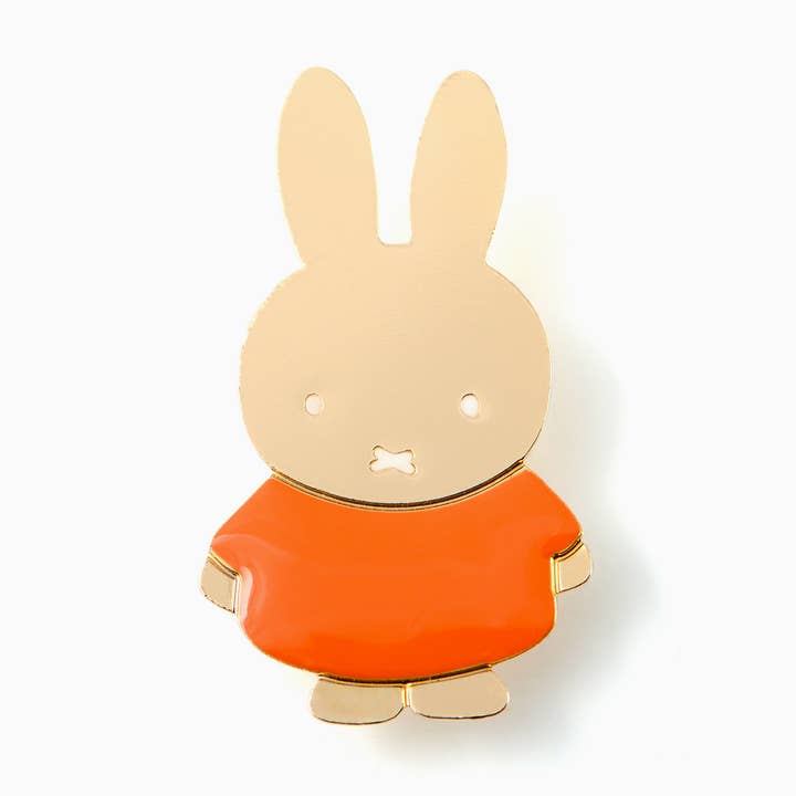 MIFFY bunny enamel pin (orange) x Miffy for wholesale by Titlee