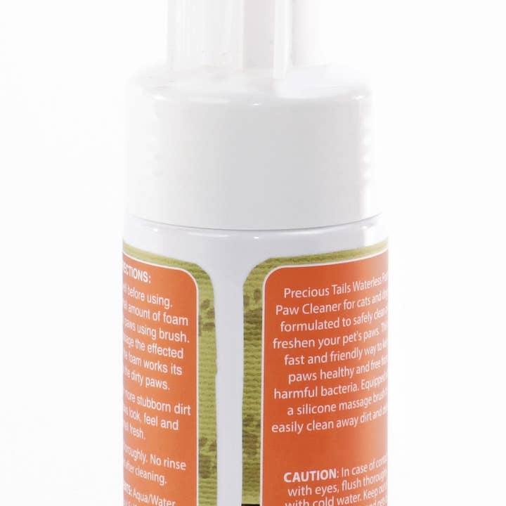 Precious Tails - Wholesale Pet Paw Protection - Precious Tails Waterless Foam Paw Cleaner with Brush