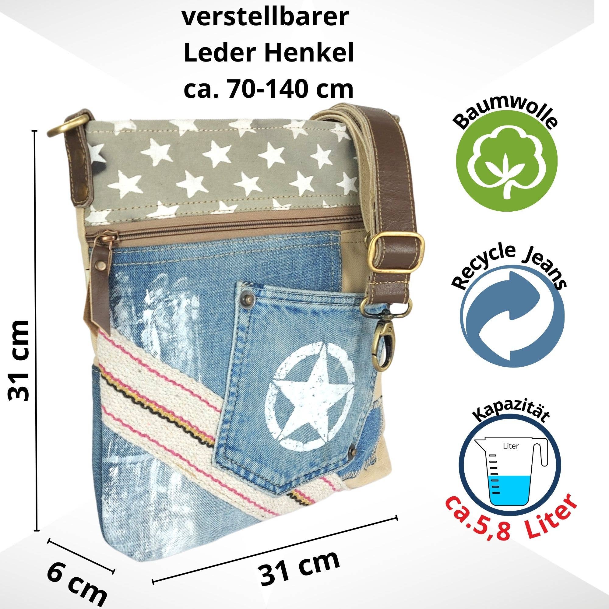 Sunsa - Wholesale Crossbody Bag - Women's - Sustainable vintage shoulder bag. Recycled Crossover Bag1