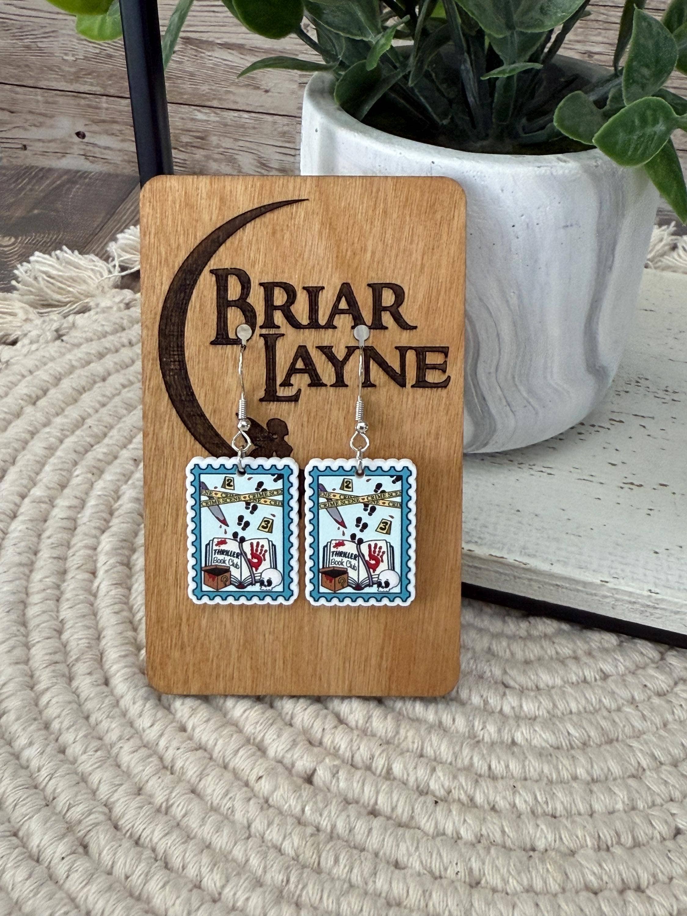 Briar layne - Wholesale Dangle Earrings - True Crime & Mystery Book Club Earrings1