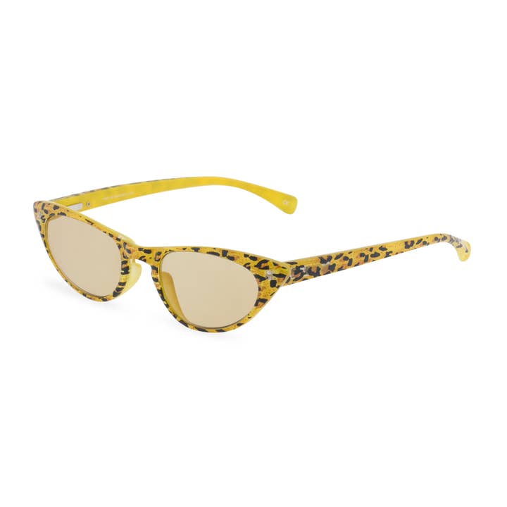 Retropeepers Ltd - Wholesale Sunglasses - Women's - Peggy Cat Eye Sun Readers - Yellow Leopard