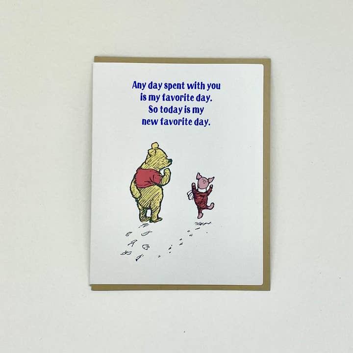 Jeder Tag mit dir - Pooh Card für den Großhandel von Big Wheel Press