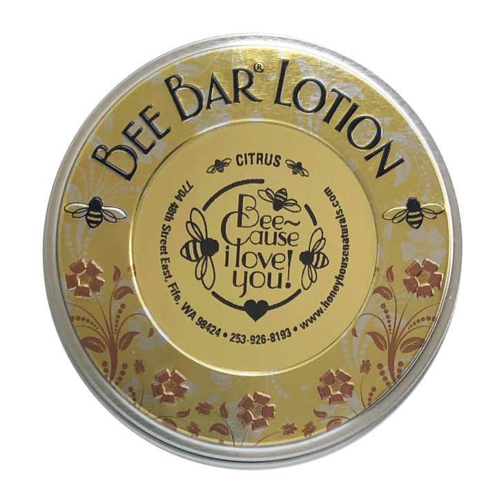 Honey House Naturals - Wholesale Solid Lotion - "Beecause I Love You" - Sentiment Bee Bar Lotion