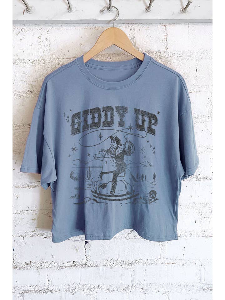 Rustee Clothing - Wholesale Screen Printed T-Shirt - Women's - Giddy Up5