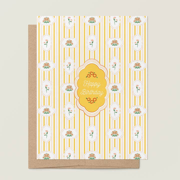 Floreale Birthday A2 Greeting Card for wholesale by re:mused studio