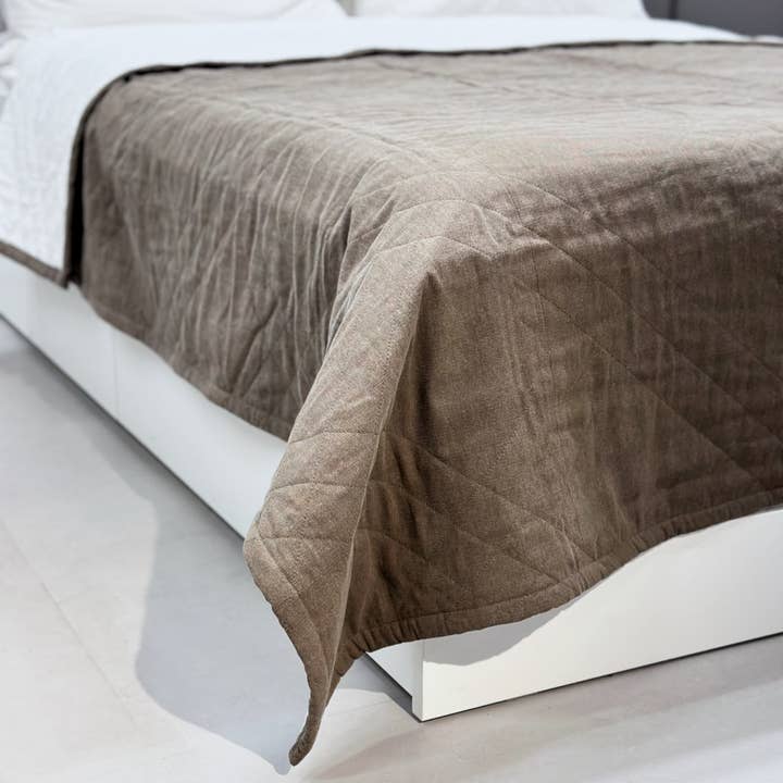 Jupiter Organic Weighted Bed Quilt for wholesale by Molly Mutt