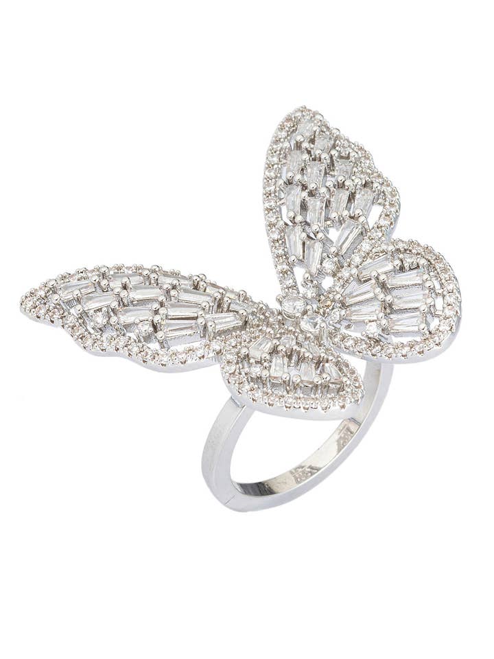 Silver Butterfly Ring for wholesale by Eye Candy Los Angeles