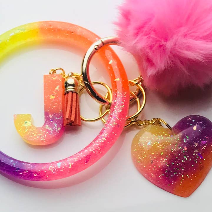 Ensemble de bracelets jonc étincelants arc-en-ciel pour la vente par Shop Drip Express