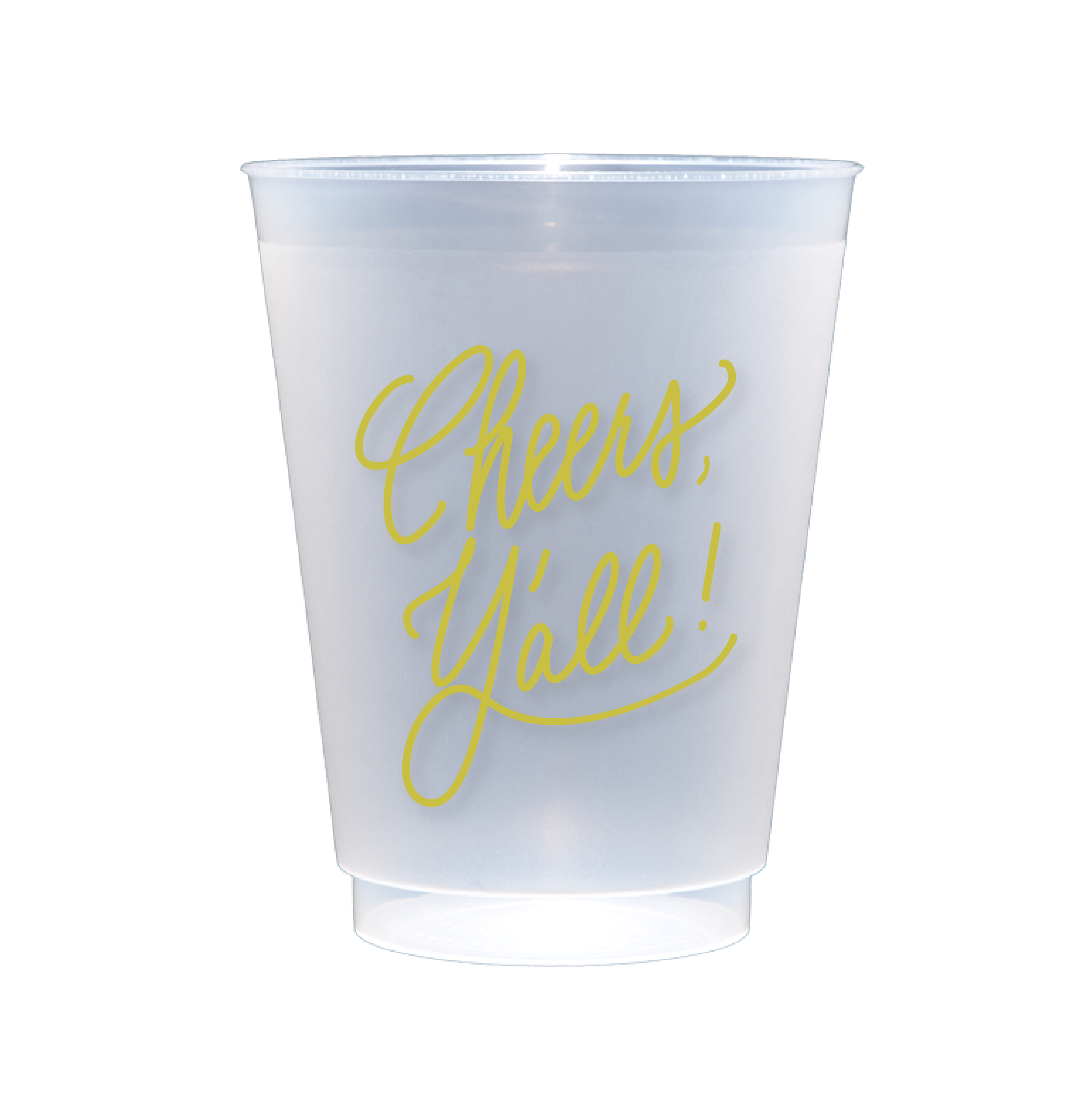 Birdie Mae Designs - Wholesale Disposable Cup - Cheers, Y'all! | Frosted Acrylic 16oz Set of 8 Cups4