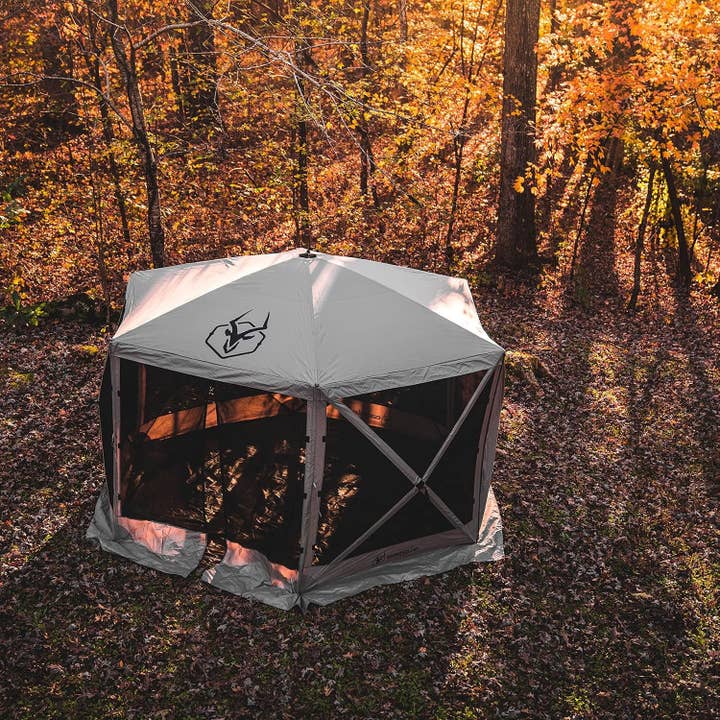 ShipItFurniture - Wholesale Tent - Tentsâ„¢, G6 6-Sided Portable Gazebo, Easy Pop-Up Hub Screen Tent, Waterproof, UV Resistant, 8-Person & Table, Desert Sand, 86" X 124" X 124", GG601DS