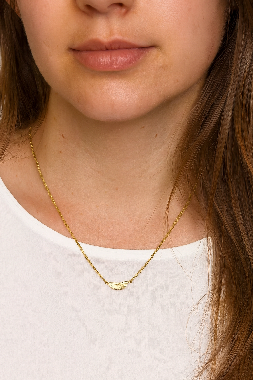 L Rae Charm – wholesale Pendant/charm necklace – Guardian Angel Wing Affirmation Gold Charm Necklace2