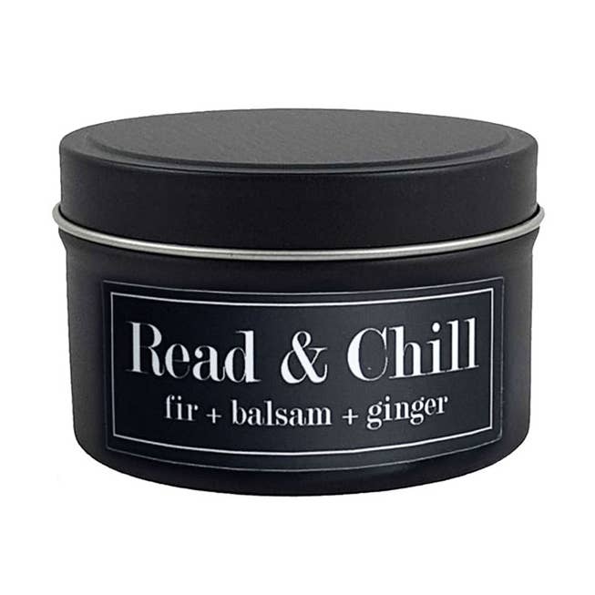 Read and Chill 4oz Candle Fir + Balsam + Ginger for wholesale by Fly Paper Products