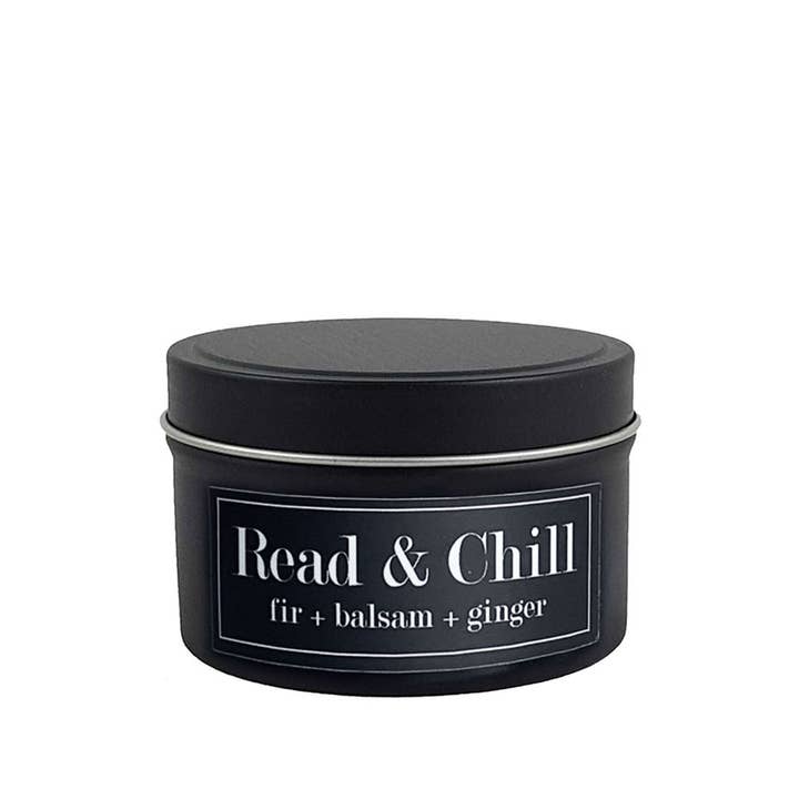 Read and Chill 4oz Candle Fir + Balsam + Ginger for wholesale by Fly Paper Products