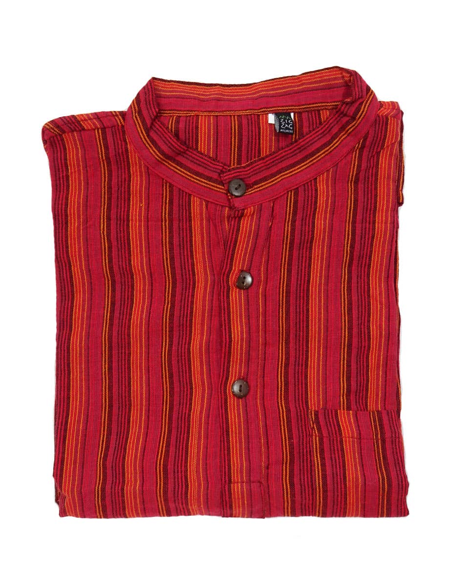 Zig Zag Asian Collection - Wholesale Button Down Shirt - Men's - Striped Cotton Kurta6