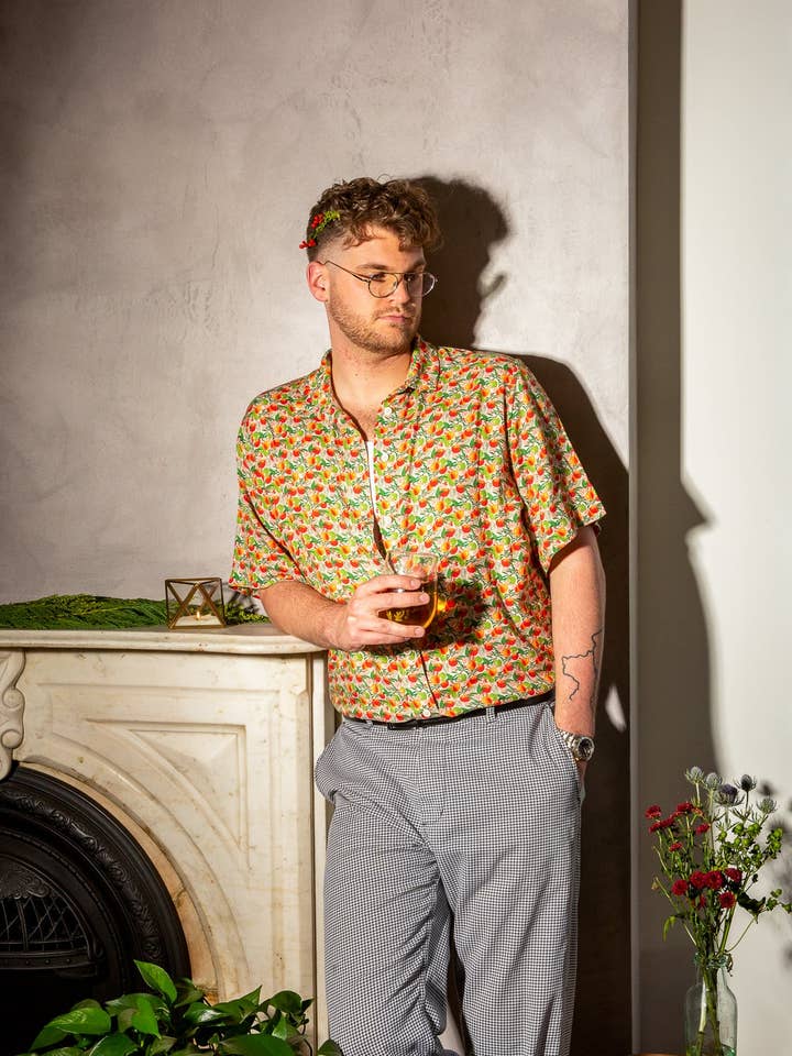 Overhemd met knoopsluiting met appelbloesem voor wholesale door Mixed by Nasrin