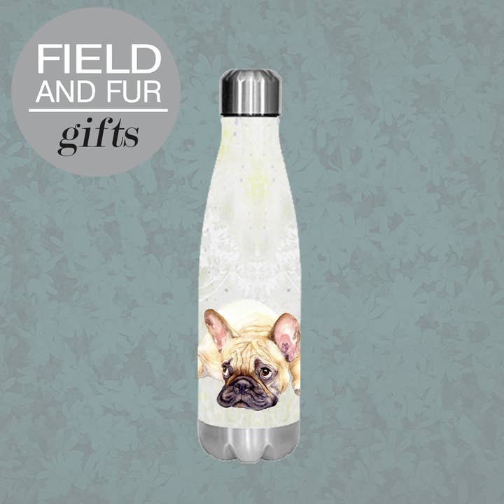Gus, French Bulldog, geïsoleerde waterfles, bewaart je voor wholesale door Field and Fur Gifts