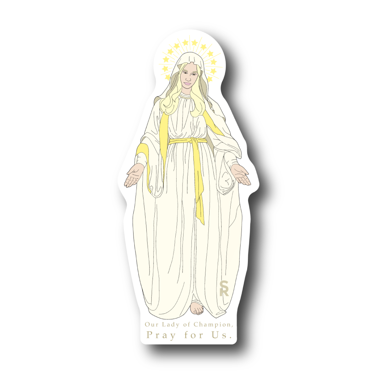 Sock Religious - Wholesale Sticker - Our Lady of Champion Sticker 10 Pack0