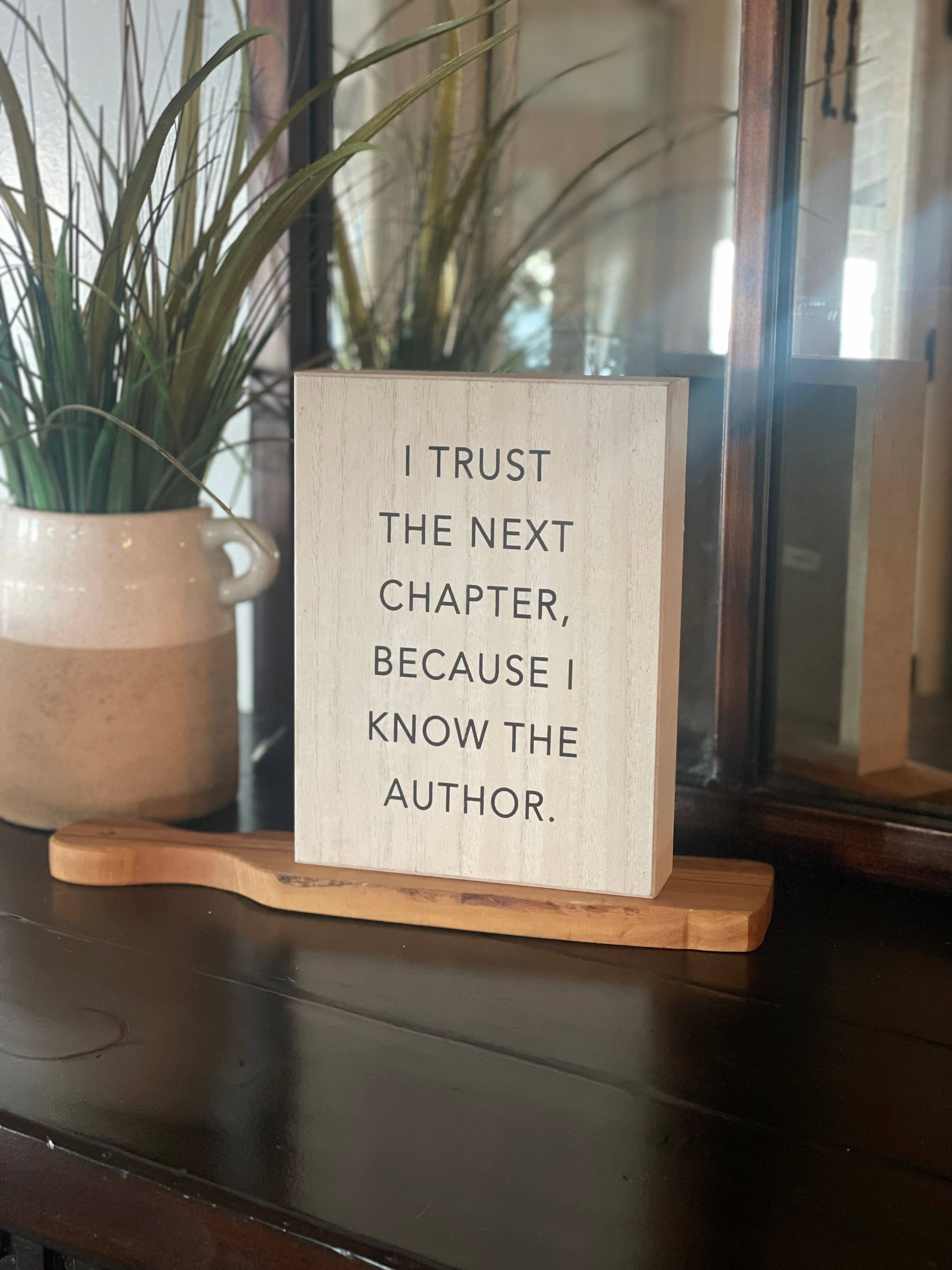 Collins Painting & Design - Wholesale Decorative Tabletop Object - PS-8393 - Next Chapter Box Sign1