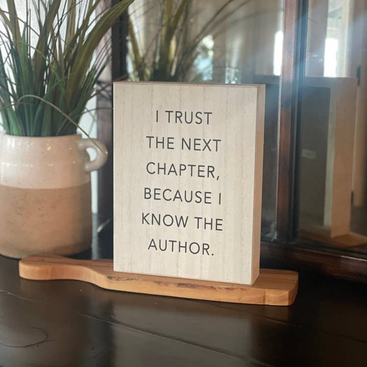 Collins Painting & Design - Wholesale Decorative Tabletop Object - PS-8393 - Next Chapter Box Sign1