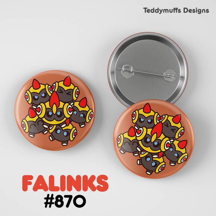 Falinks Button Pin | Pokemon | Pokémon for wholesale by Teddymuffs Designs