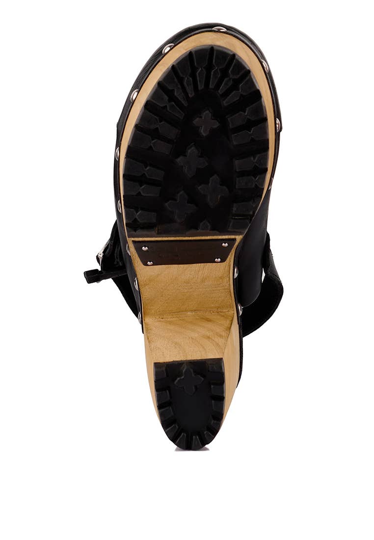 Rag Company - Wholesale Clogs - Women's - ALONA Slingback High Block Heeled Clogs7