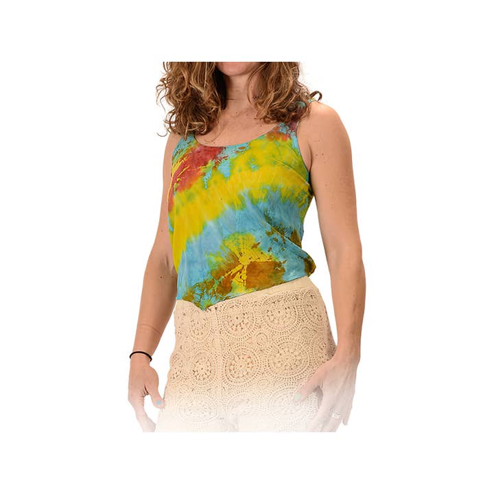 Acidwash Tye Dye Tank Top for wholesale by Gypsy Rose