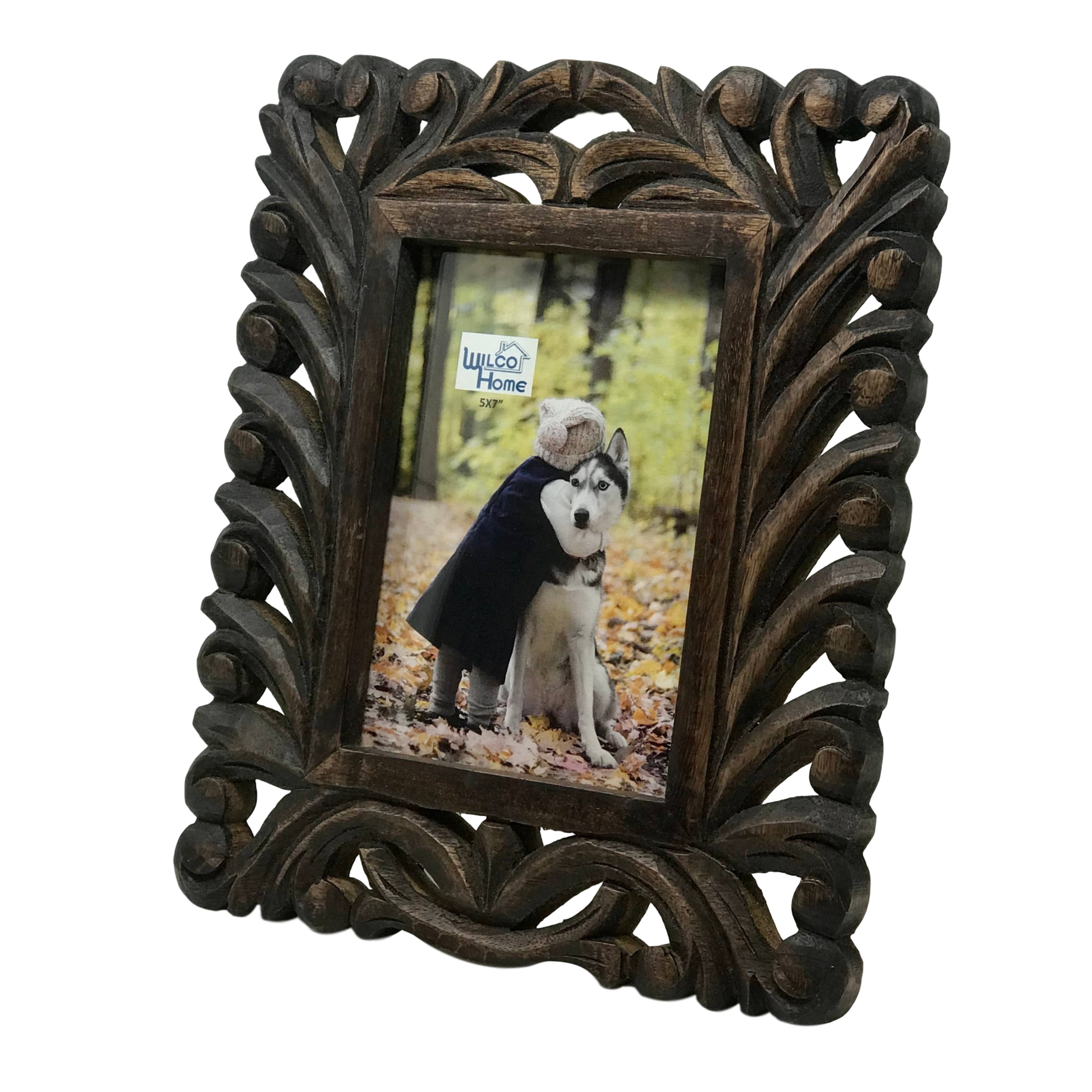 Wilco Home - Wholesale Picture Frame - Castille Hand-Carved Easel Photo Frame-Fall Décor8