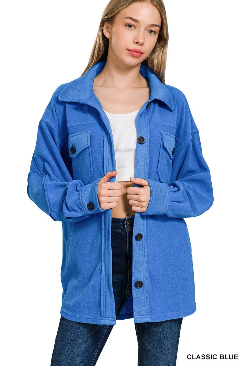 42POPS - Vendita all'ingrosso Giacca a camicia - Donna - ", Giacca in pile basic/oversizee con toppe sui gomiti51