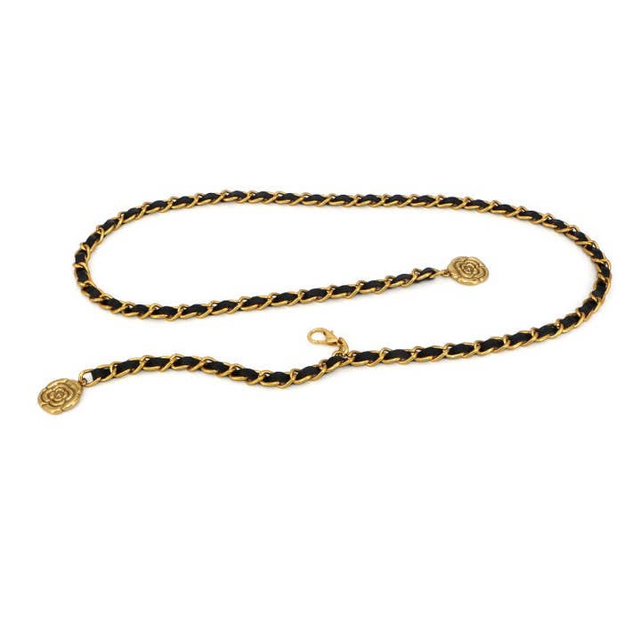 Gold Camellia Waist Body Chains WA0257 for wholesale on Faire1