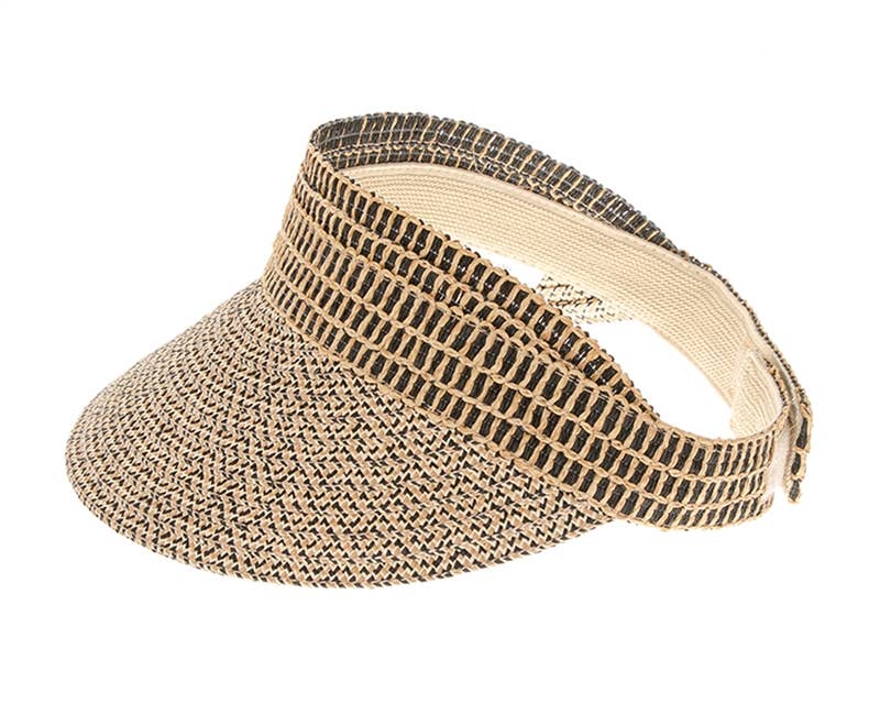 DNMC - Vente Visière – femme - Visière de soleil en paille chinée4