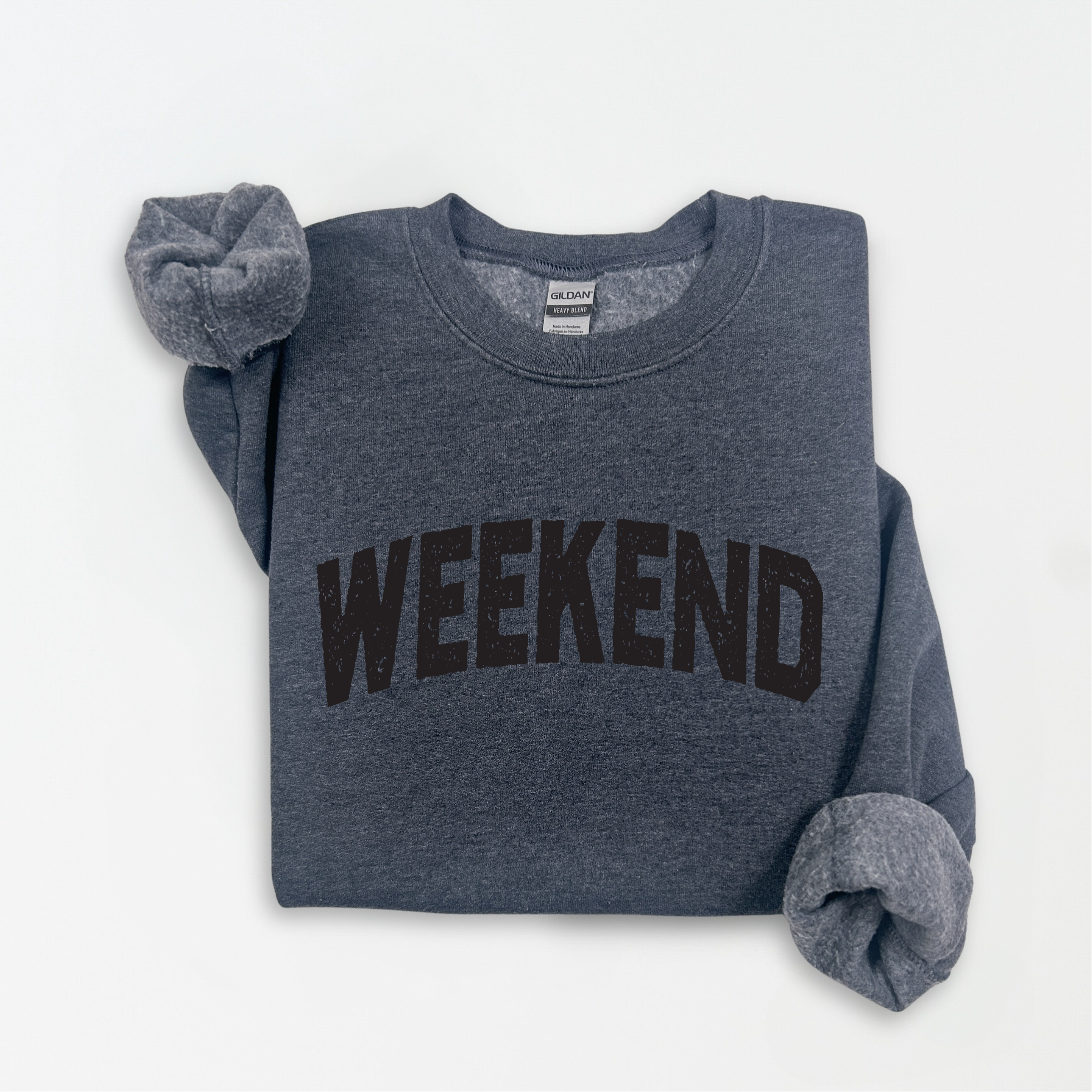 Three Girls Shop - Wholesale Graphic Sweatshirt - Women's - WEEKEND Fleece Graphic Sweatshirt  6
