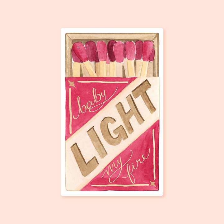 Light My Fire Sticker for wholesale by Almeida Illustrations