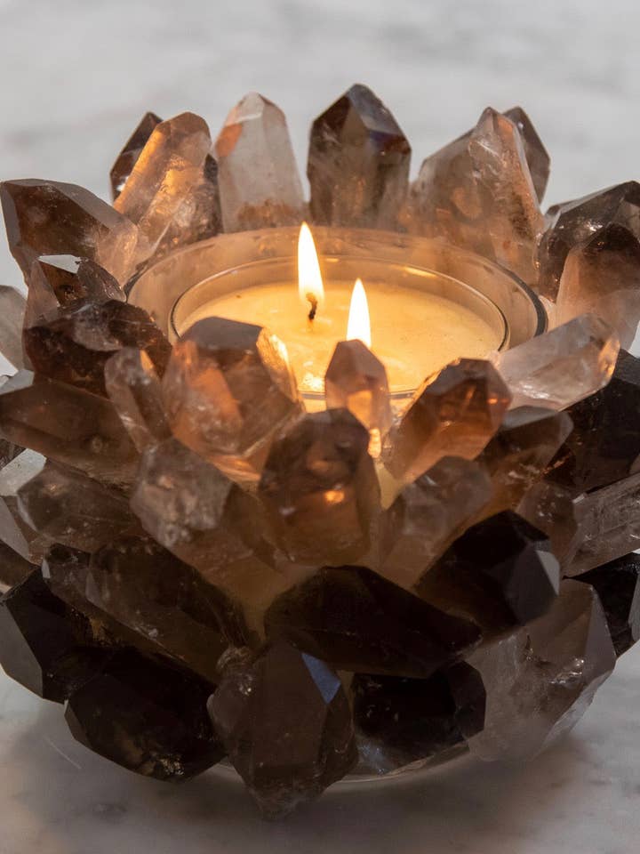 Smokey Quartz Votive or Planter Pot for wholesale by Nate Ricketts Design