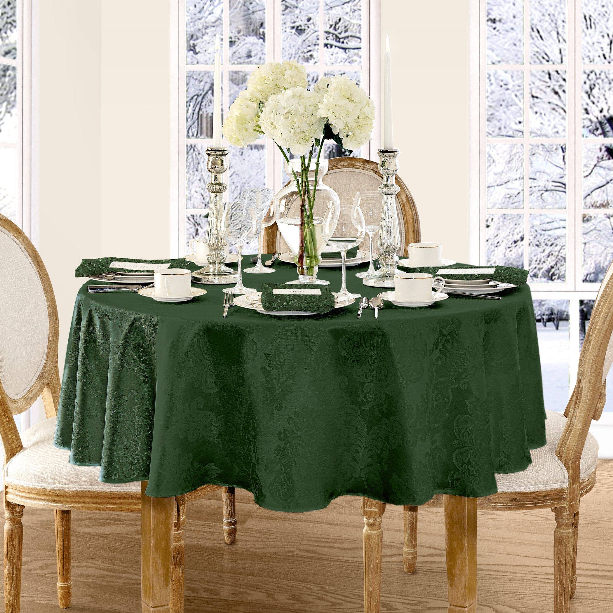 Threadmade Home - Wholesale Tablecloth - Barcelona Jacquard Damask Tablecloth5